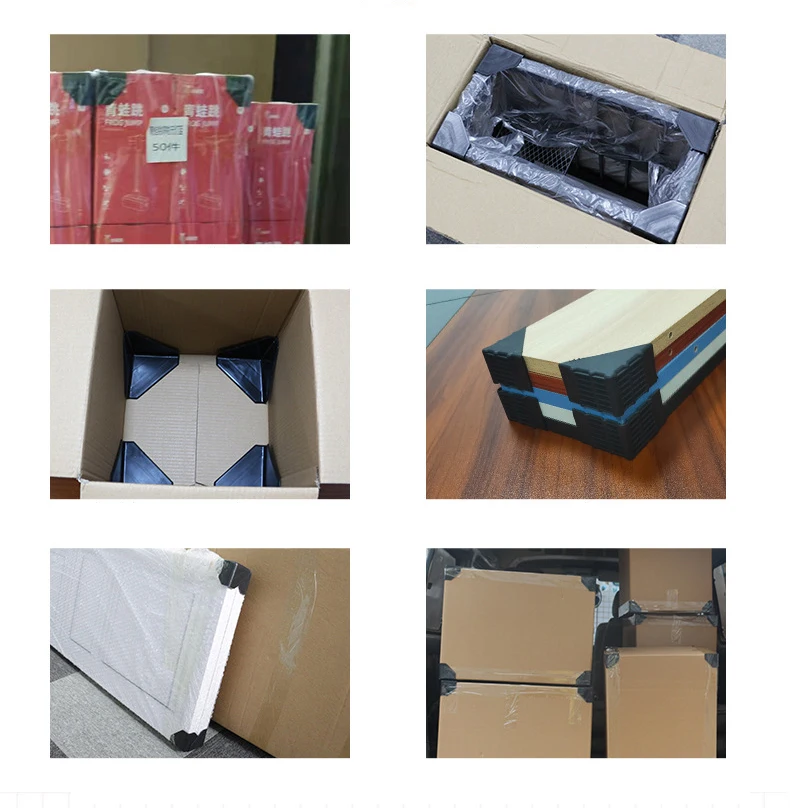 Export packaging with corner protection for flat pack wholesale furniture cartons