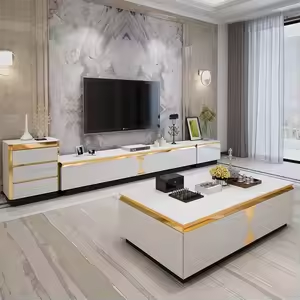 Industrial style TV stand with metal frame