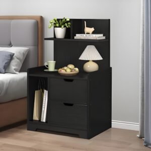 Modern bedroom night stand with storage drawers