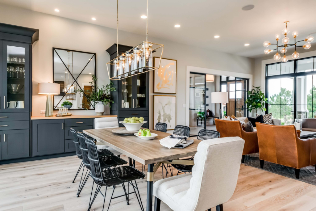 Modern Sideboard Buffet in a Hospitality Dining Space