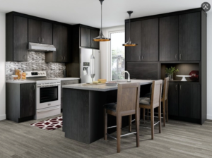 Modern kitchen with a spacious layout and contemporary design.