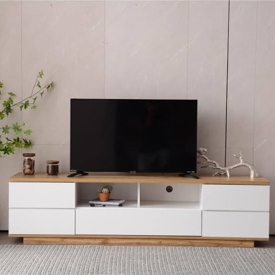 Multi-functional wooden TV stand with drawers