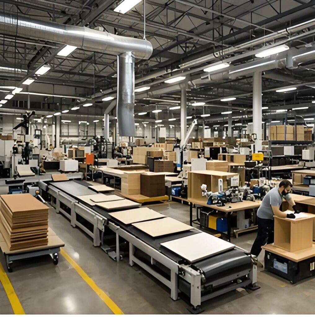 OEM plywood bedroom furniture production line in factory