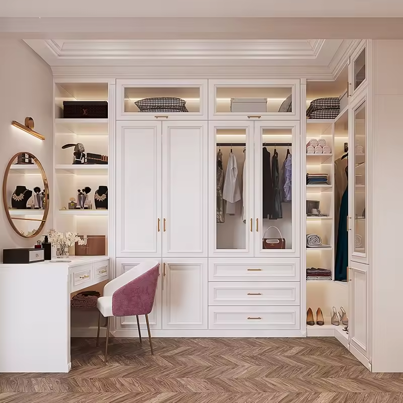 Wardrobe assembly line for OEM hotel and apartment furniture projects in China