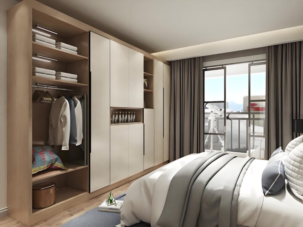 Custom bedroom and storage furniture for apartment and hotel projects