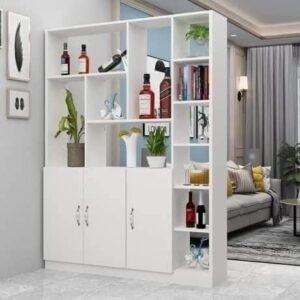 Home Office Bookcase with Desk & Storage Display 