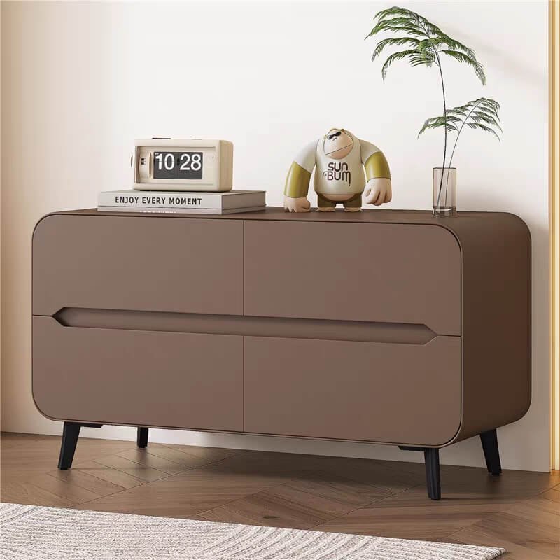 Wooden living room storage cabinet with doors