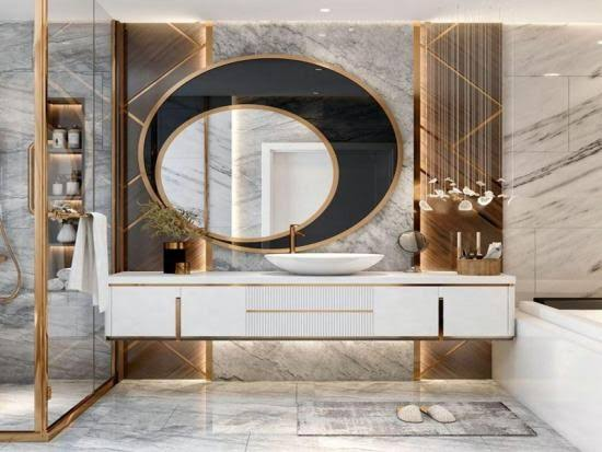moisture resistant MDF bathroom vanity cabinet production