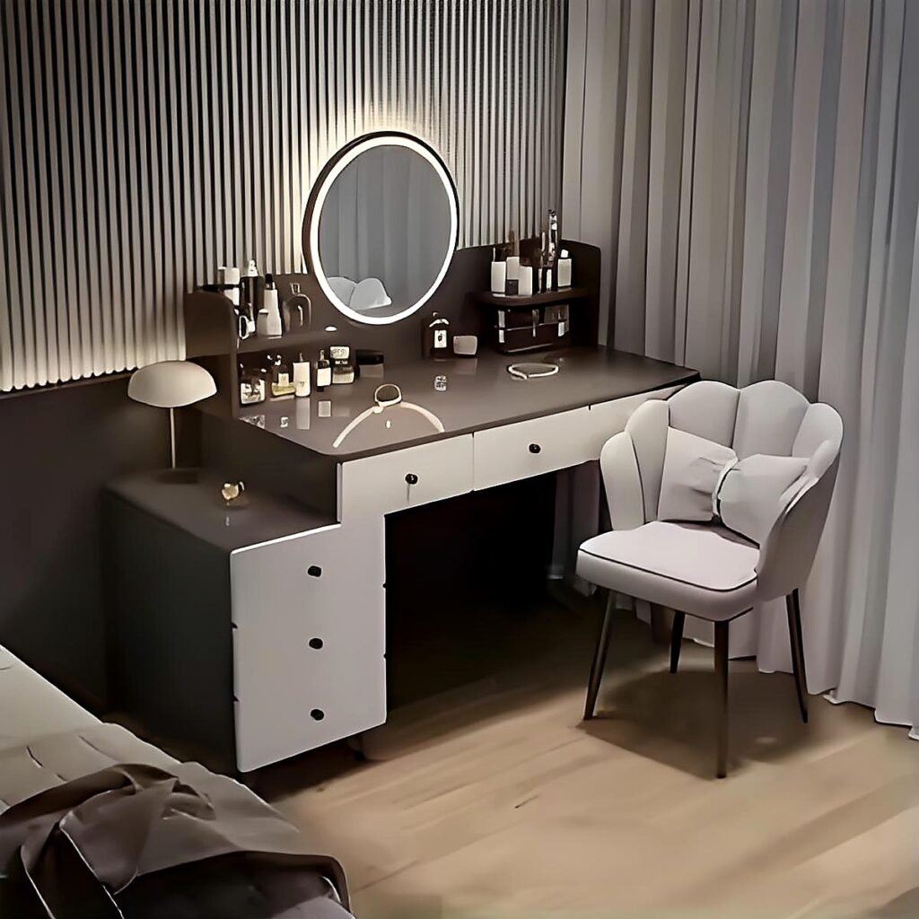 Modern bedroom night stand with storage drawers