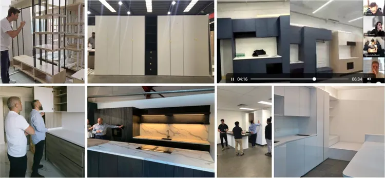 quality inspection for custom kitchen cabinets in factory