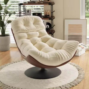 Swivel accent chair styled in modern living room