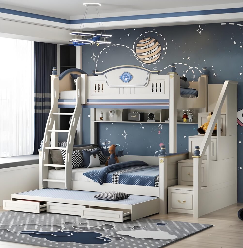 flat pack kids bed export packaging test for overseas shipment