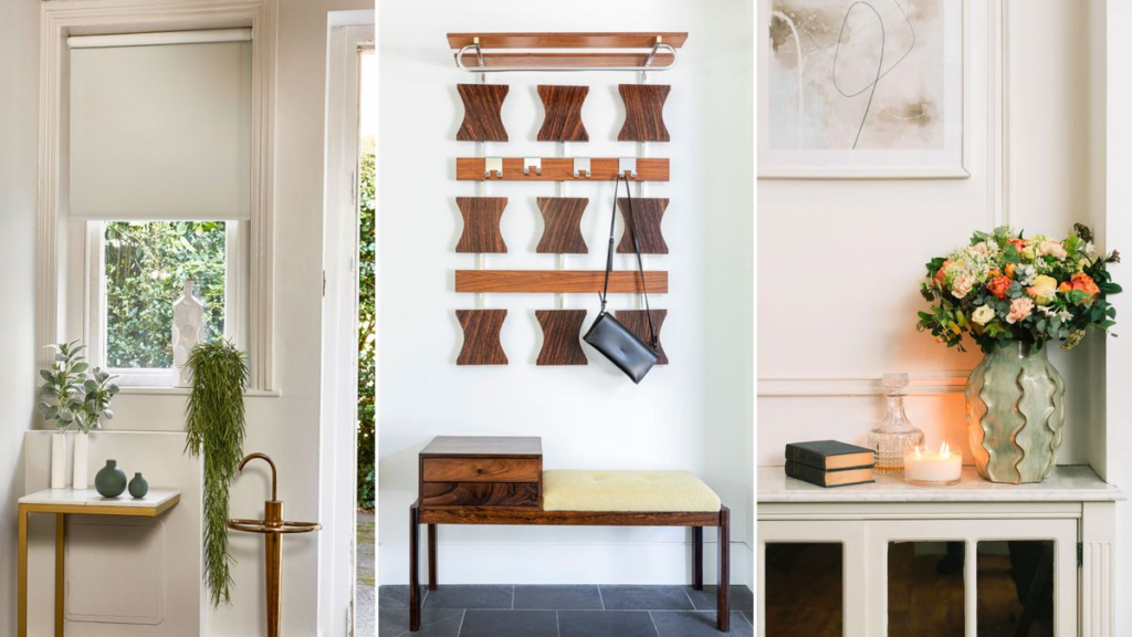 modern minimalist entryway console table