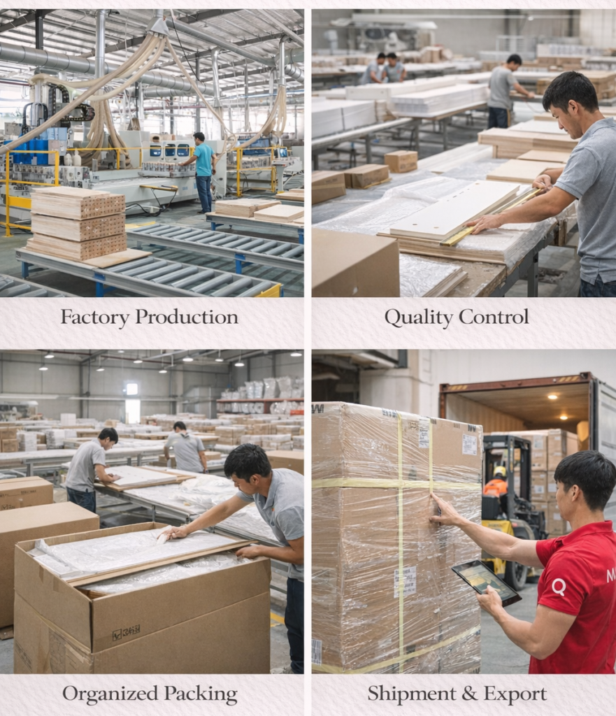 factory producing engineered wood flat pack kids bed sets for OEM orders