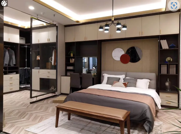 Wardrobes installed in hotel rooms for bulk orders