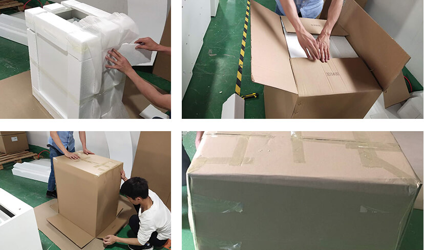 Export packaging for flat pack apartment storage cabinets