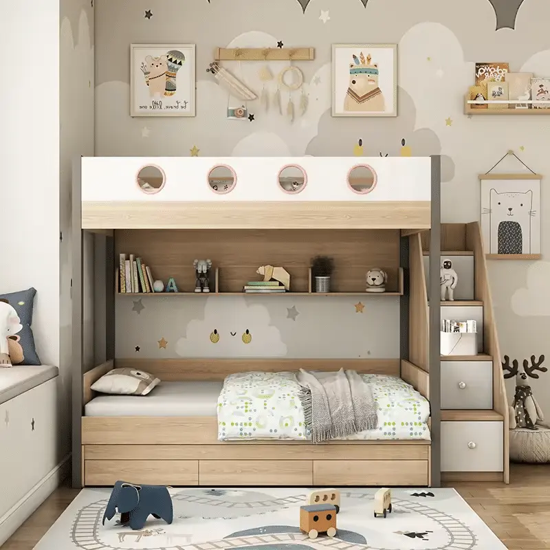 wholesale kids bedroom furniture supplier for retailers manufacturing flat pack kids bed sets