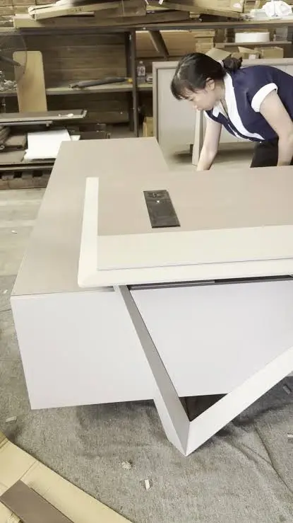 OEM office desk production in panel furniture export factory