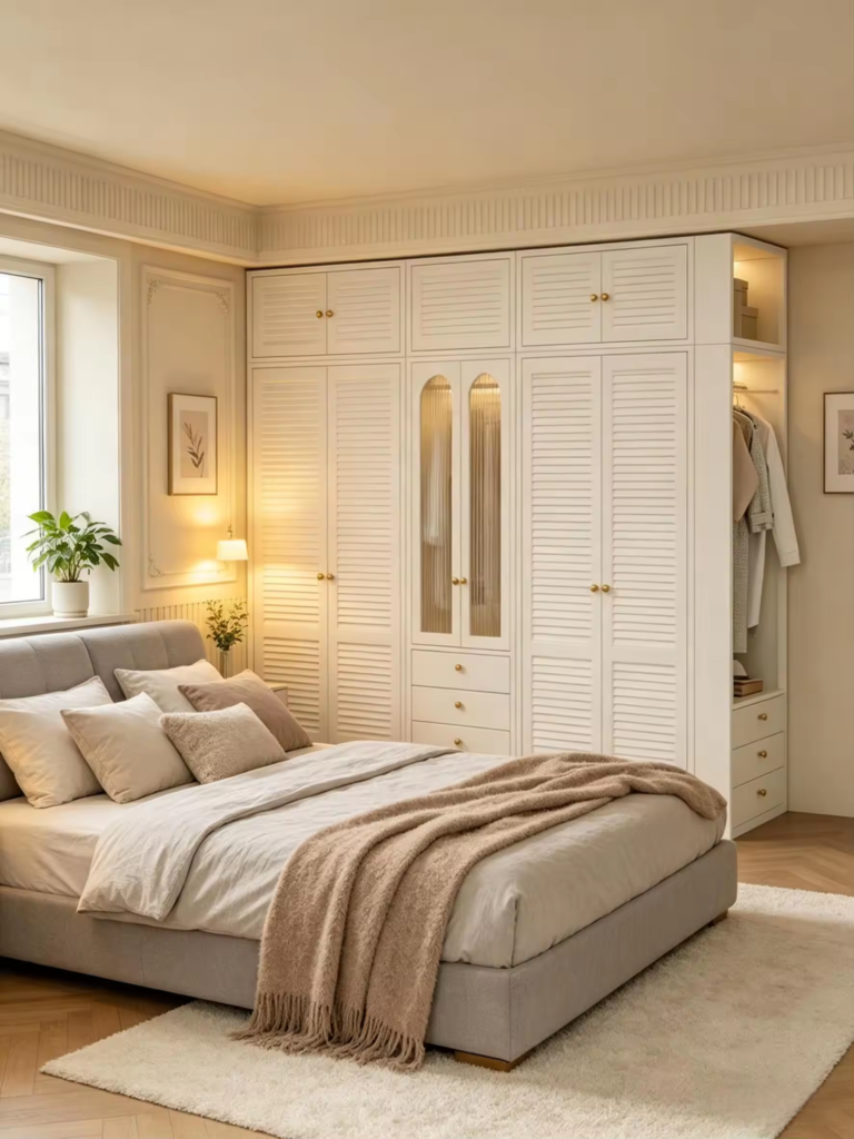 wardrobe OEM supplier using MDF particle board plywood and melamine finishes