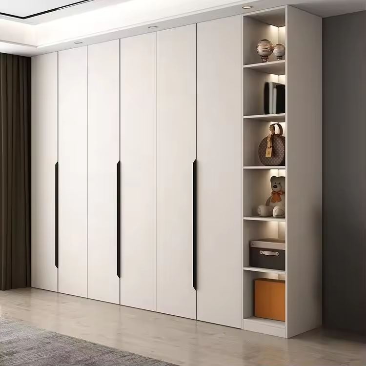 wardrobe OEM supplier using MDF particle board plywood and melamine finishes