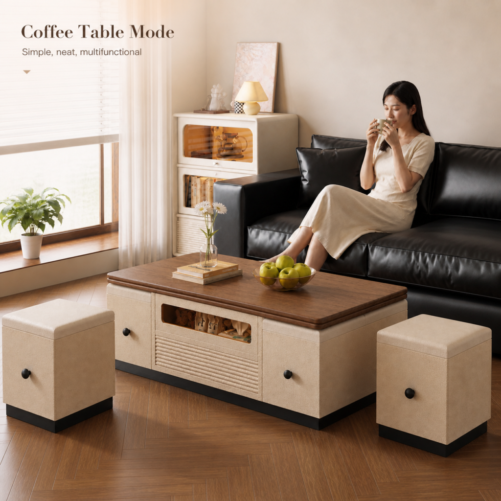 lift top coffee table manufacturer producing OEM storage coffee tables for modern living rooms