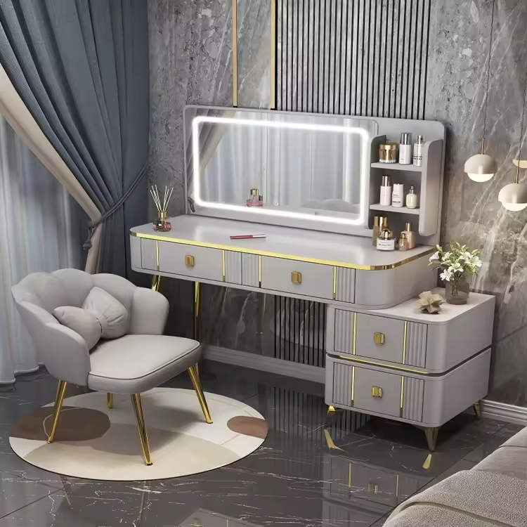 Flat pack dressing table packaging for international furniture export