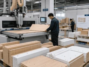 Flat pack furniture manufacturer in China with CNC panel furniture production