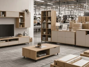 modular living room furniture manufacturer producing OEM ODM panel furniture for apartment and hotel projects