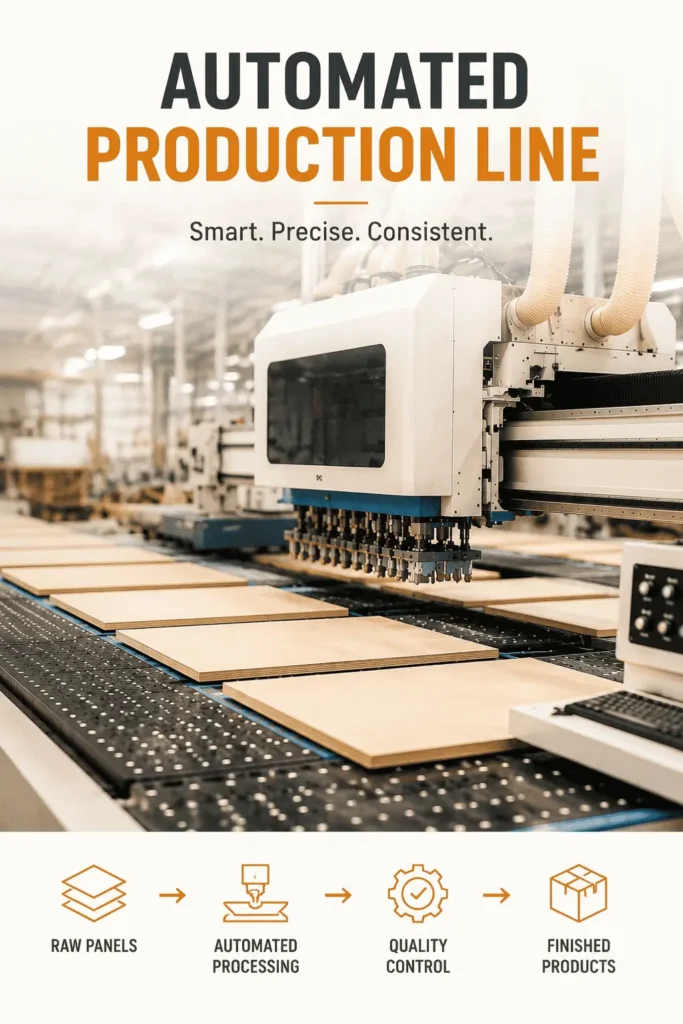 OEM kitchen cabinet factory CNC panel cutting