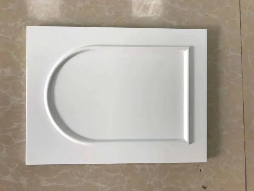 Arched profile PVC wrapped MDF cabinet door factory for custom kitchen cabinets