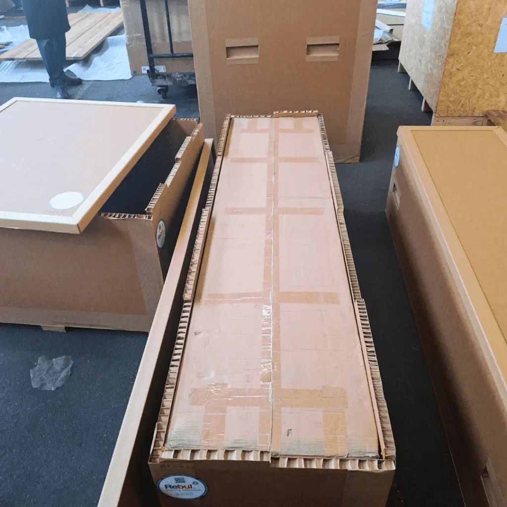 flat pack hotel furniture packaging for export shipment