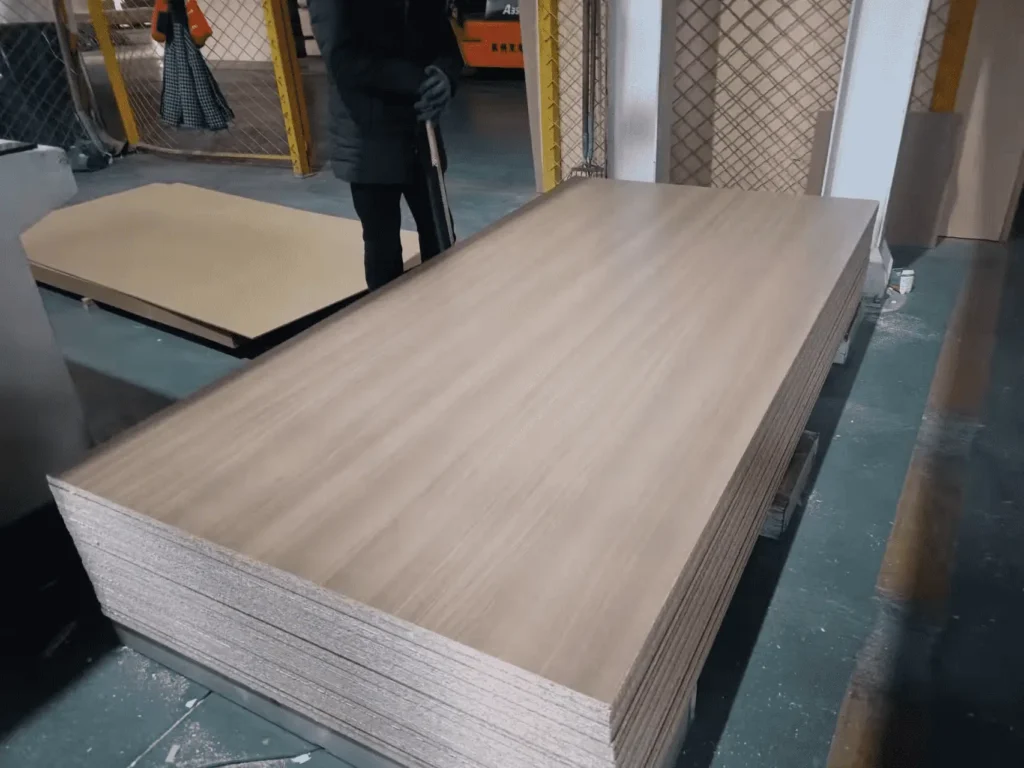 hotel room panel furniture production with MDF plywood particle board and melamine finish
