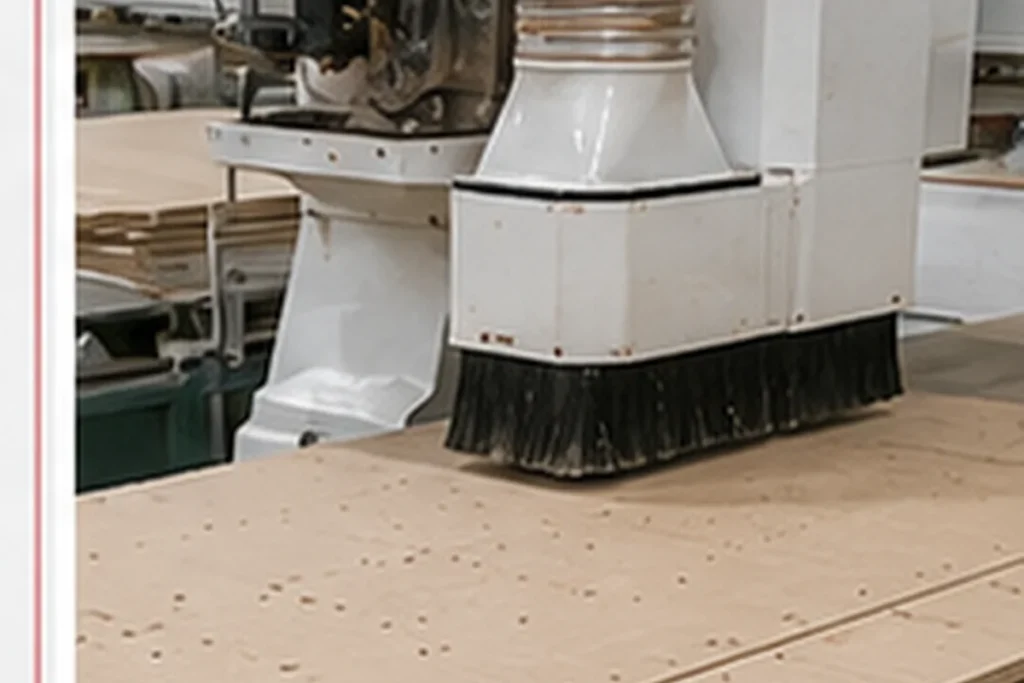 CNC machine processing furniture panels for a custom electric wall bed