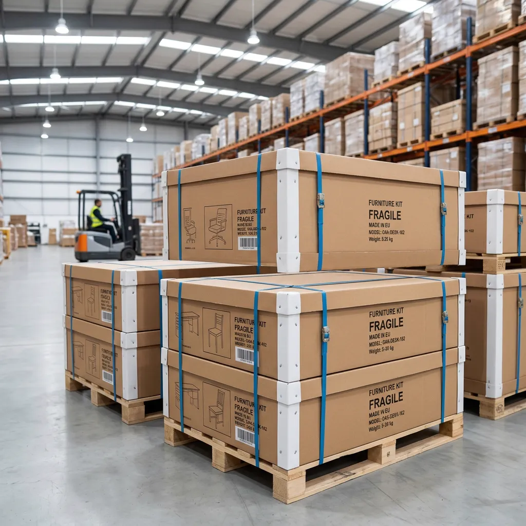 Container loading plan for export kitchen furniture cartons