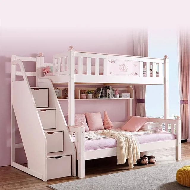 Flat-pack packaging for OEM kids bunk beds before export shipment