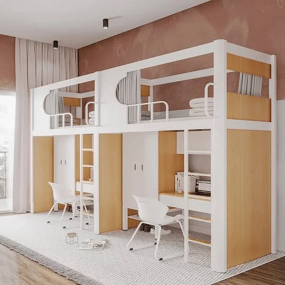Kids loft beds with desk and storage for OEM furniture buyers