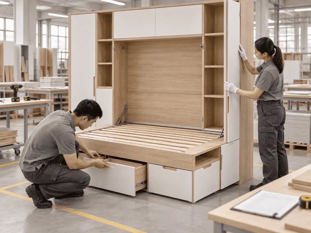 OEM convertible furniture trial assembly and quality inspection