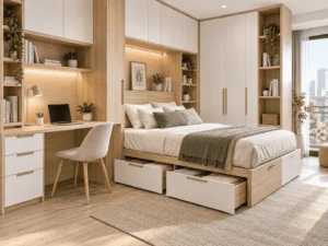 Convertible furniture for small homes manufactured for OEM apartment projects