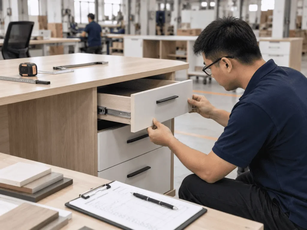 OEM office desk sample inspection before mass production
