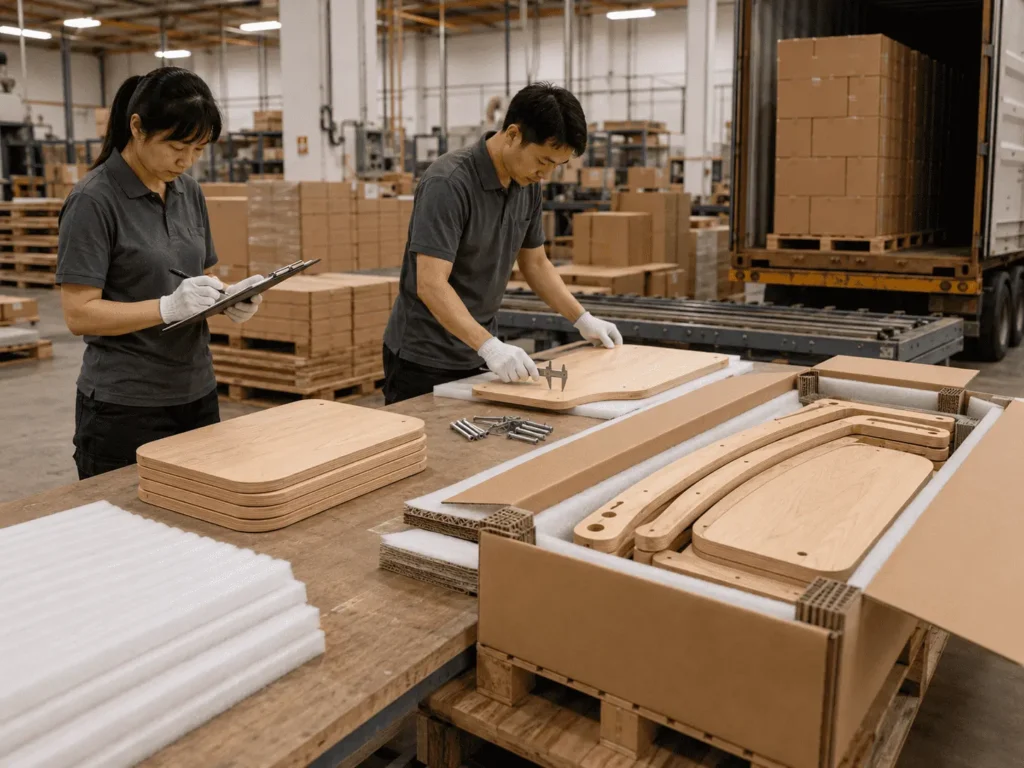 OEM ODM flat pack chair furniture manufacturing for hotel projects
