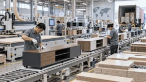 TV stand manufacturer producing customized panel furniture for international buyers