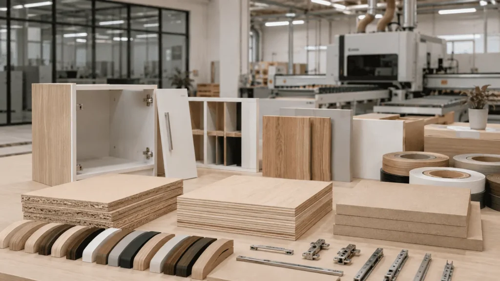 Storage cabinets OEM manufacturing with MDF plywood and particle board panels