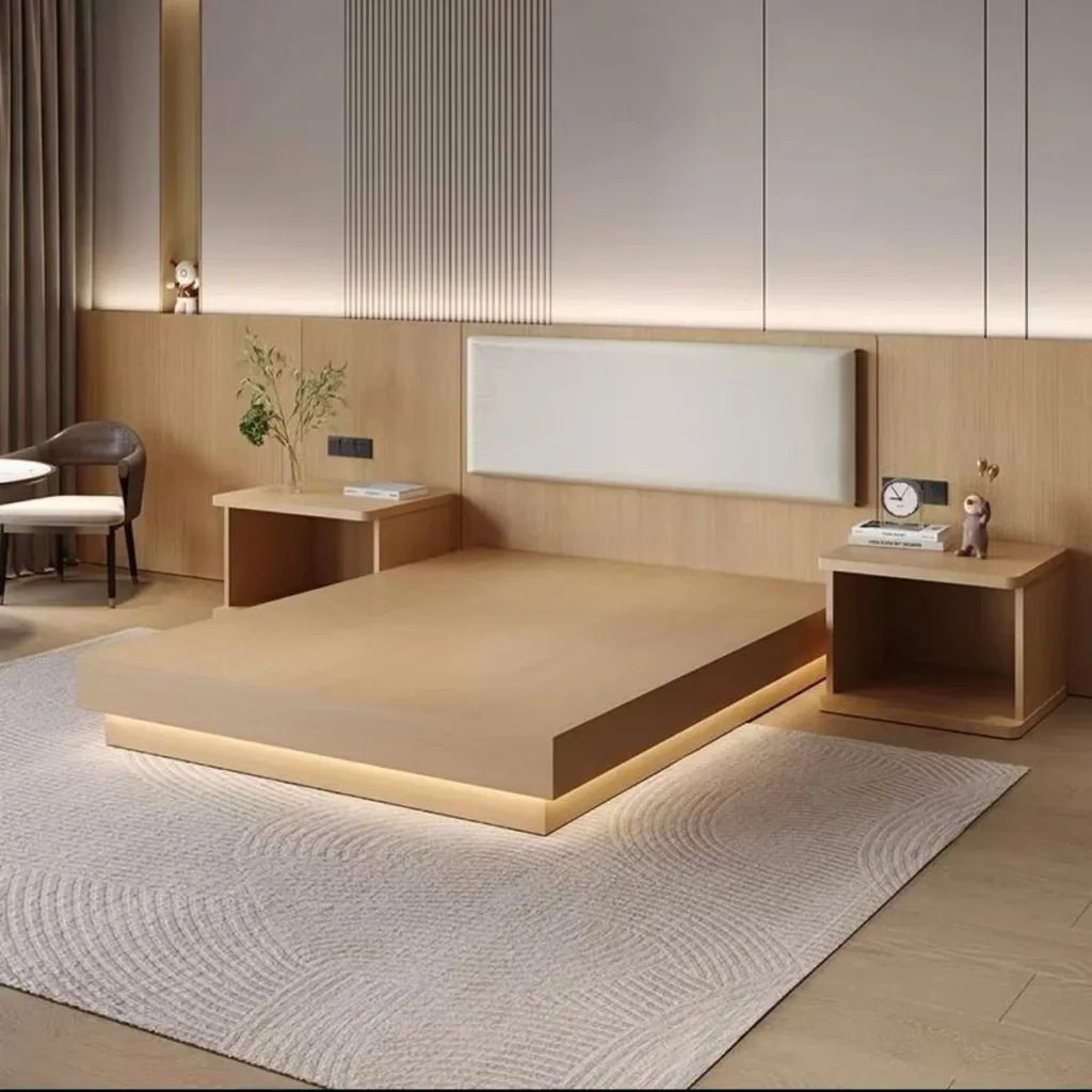 hotel bedroom furniture project platform bed headboard and nightstands