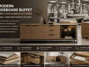 Modern sideboard buffet OEM manufacturer for custom panel furniture export projects