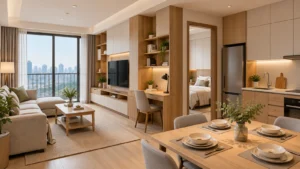 Apartment furniture manufacturer supplying custom panel furniture for bulk residential and apartment projects