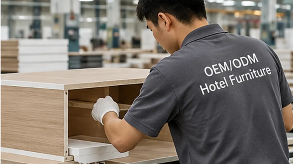 OEM ODM hotel furniture manufacturing with CNC panel cutting and cabinet assembly