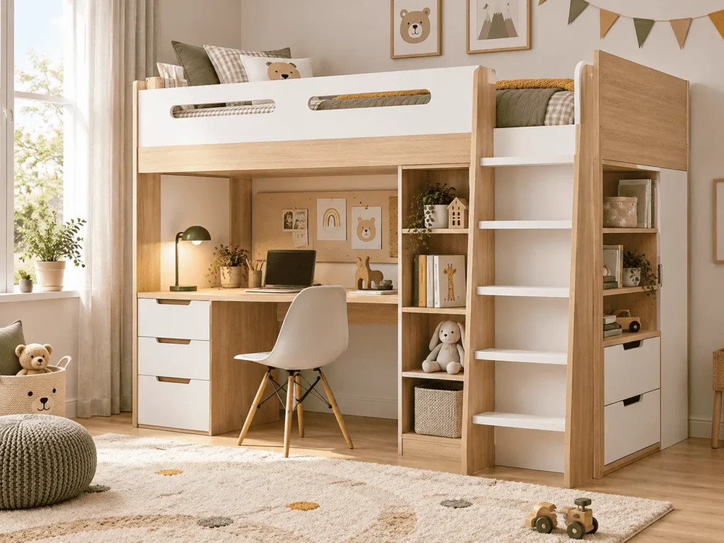 kids loft bed with desk manufacturer for OEM furniture projects
