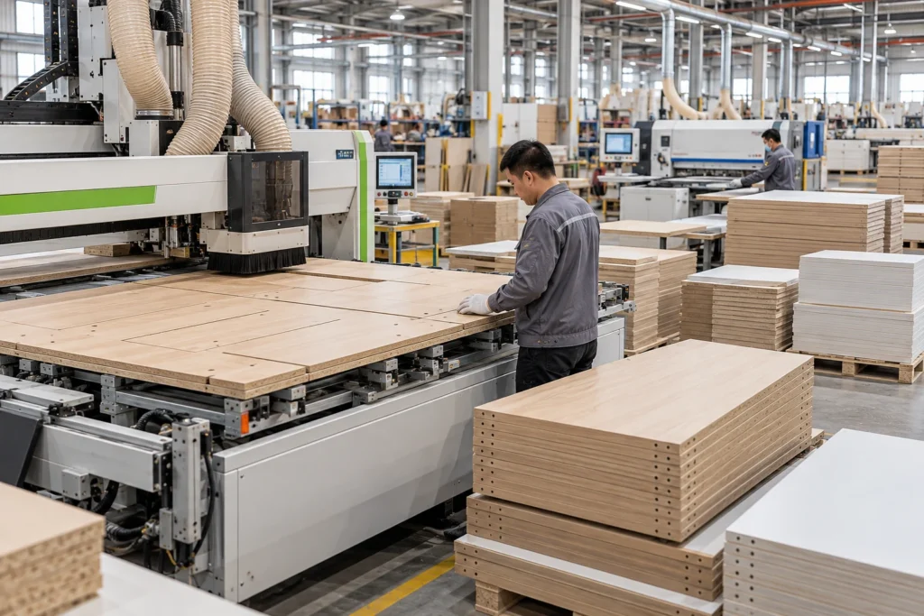 OEM ODM apartment furniture manufacturing with CNC panel cutting and precision woodworking production