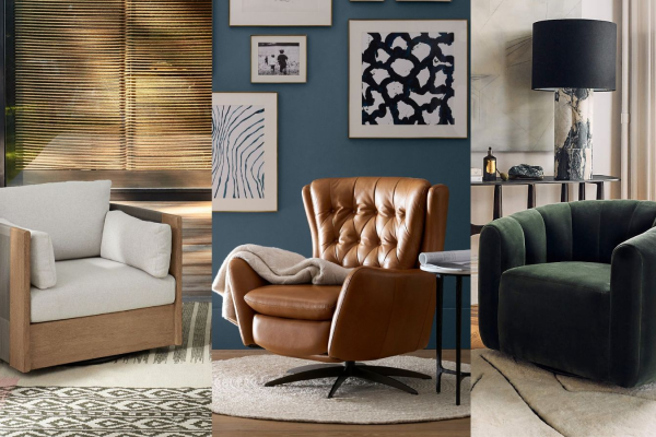 Modern swivel chair for living room