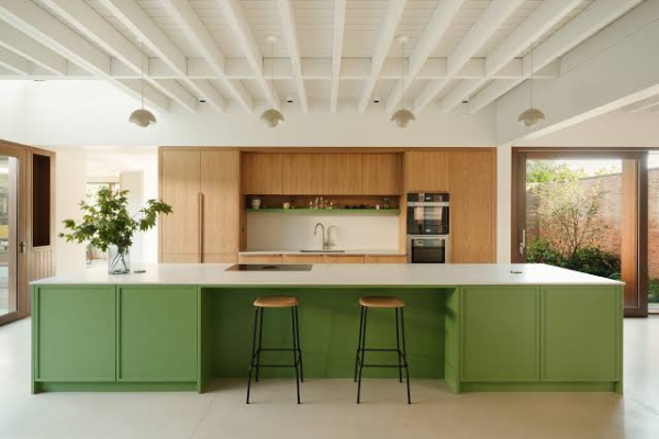 sustainable kitchen cabinets made with eco friendly materials in a modern kitchen